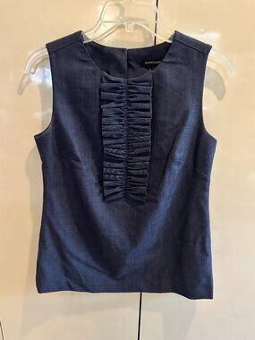 Banana Republic Sleeveless Ruffle Shell Top Size 0